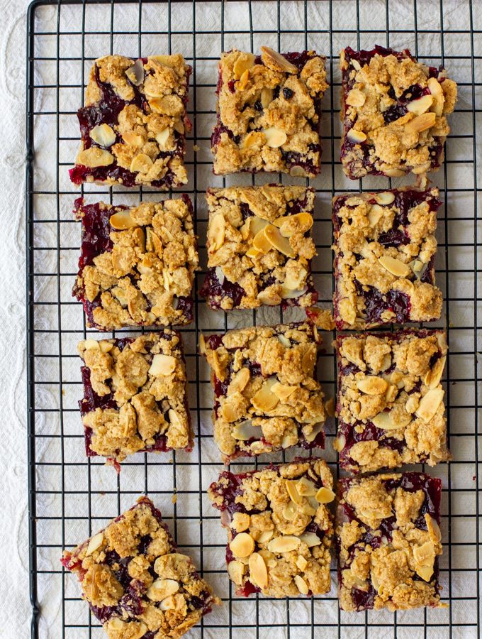 Vegan Cherry Crumb Bars